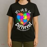 It's Ok To Be Different Autism Awareness T-Shirt thumb 4