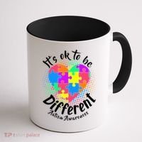 It's Ok To Be Different Autism Awareness Coffee Mug thumb 1