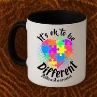 It's Ok To Be Different Autism Awareness Coffee Mug thumb 2