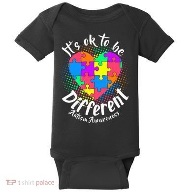 It's Ok To Be Different Autism Awareness Baby Bodysuit