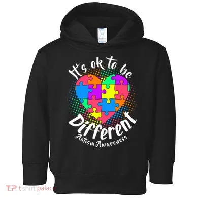It's Ok To Be Different Autism Awareness Toddler Hoodie