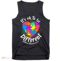 It's Ok To Be Different Autism Awareness Tank Top thumb 0