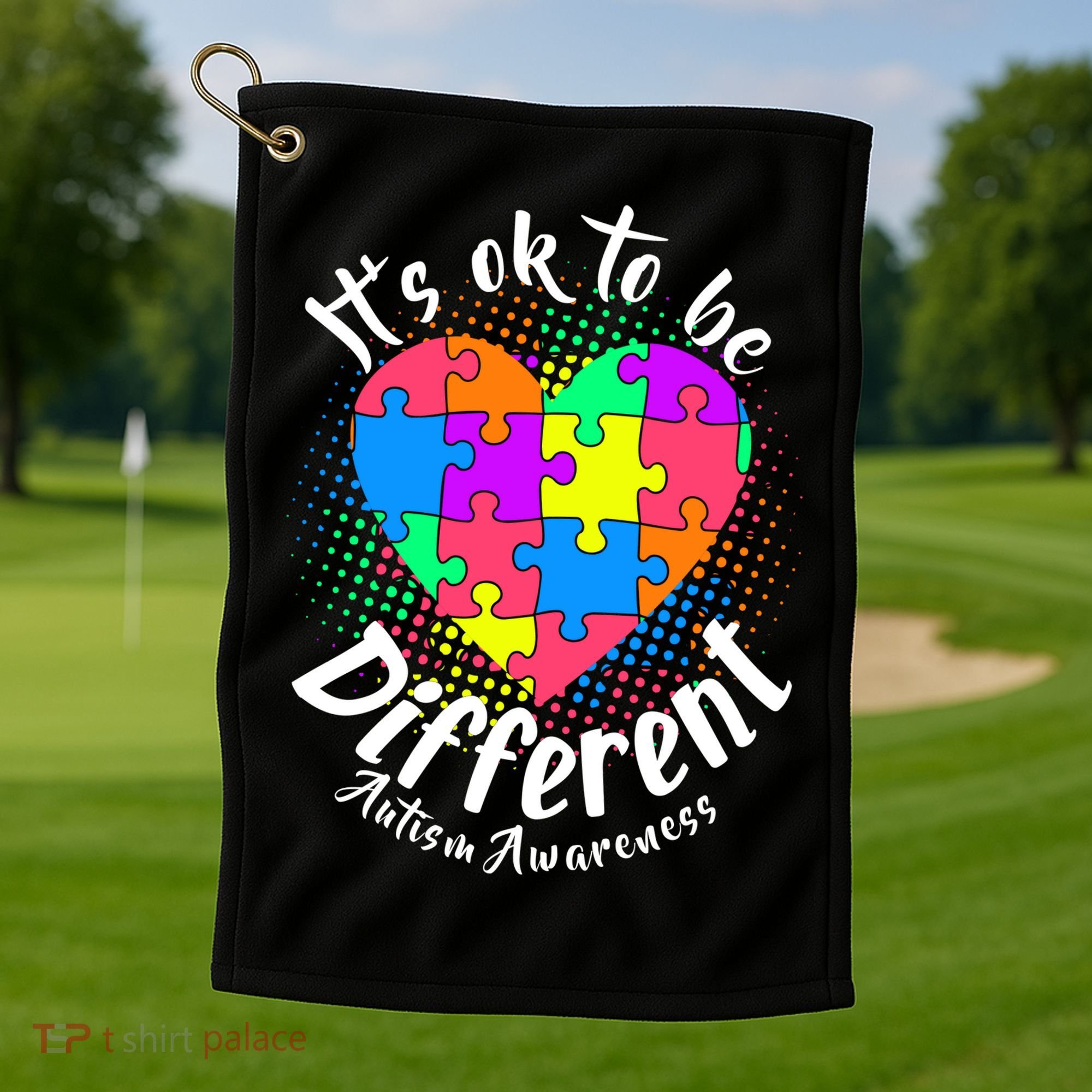 It's Ok To Be Different Autism Awareness Golf Towel