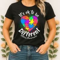 It's Ok To Be Different Autism Awareness Women's T-Shirt thumb 2