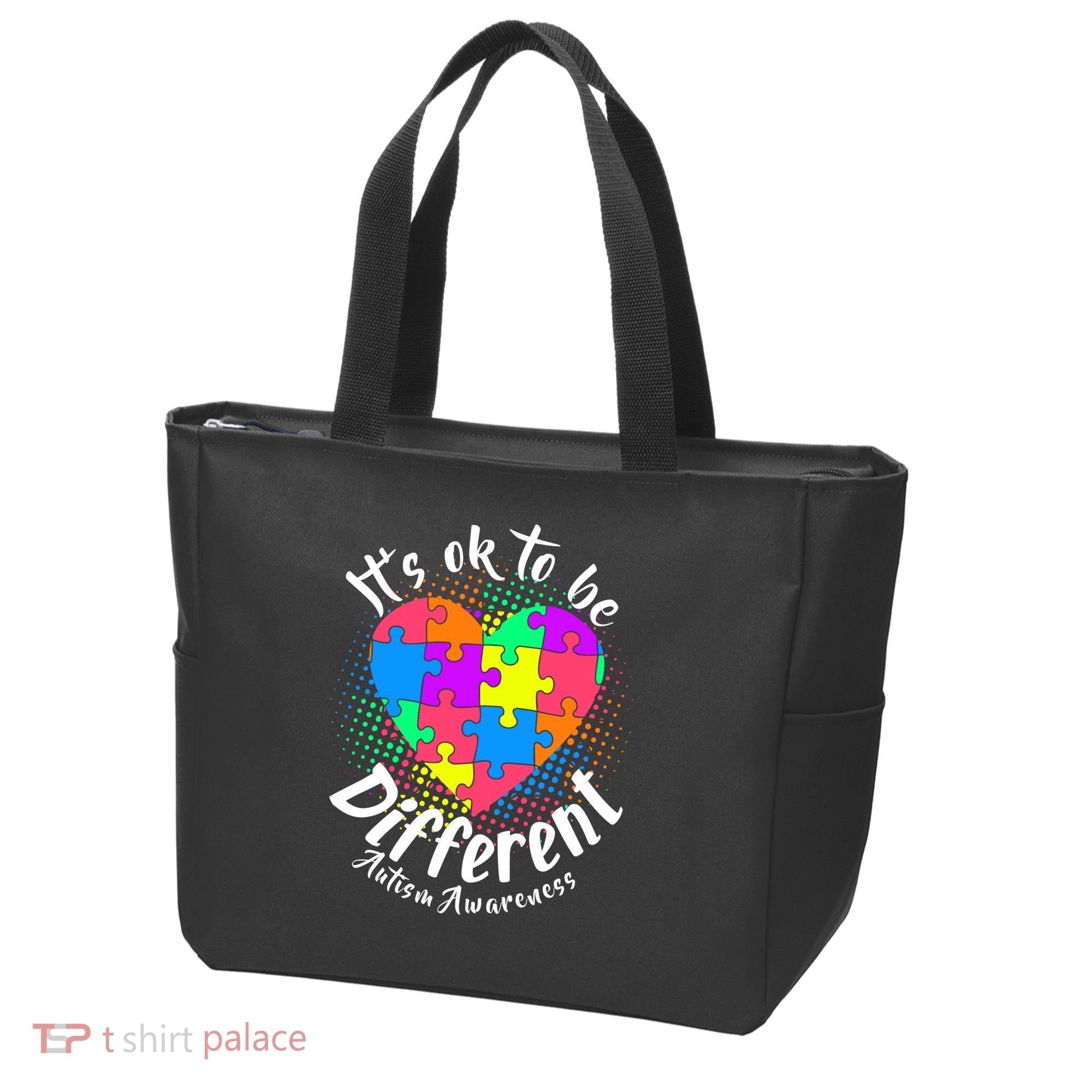 It's Ok To Be Different Autism Awareness Tote Bag
