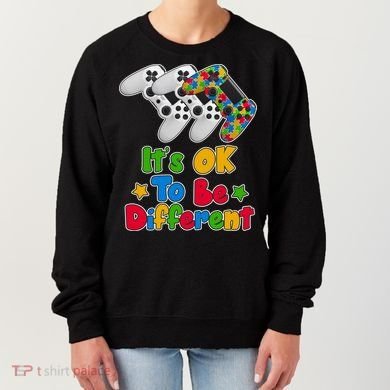 It's Ok To Be Different Autism Awareness Video Gamer  Women's Sweatshirt