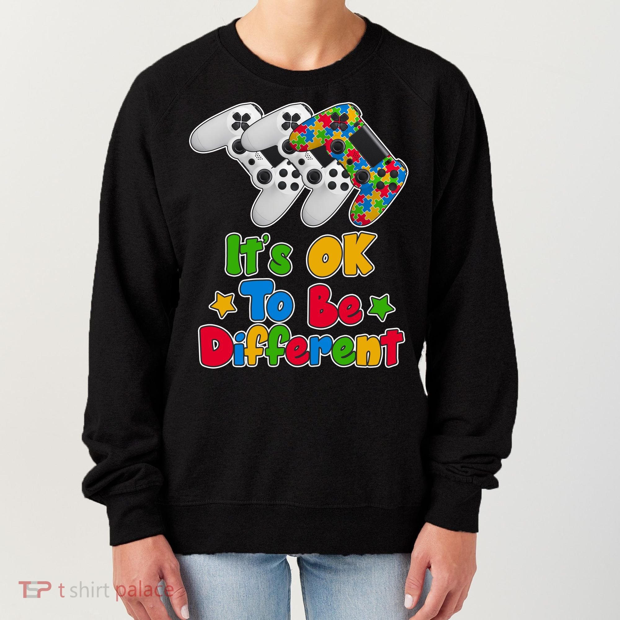 It's Ok To Be Different Autism Awareness Video Gamer  Women's Sweatshirt