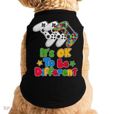 It's Ok To Be Different Autism Awareness Video Gamer  Doggie Tank