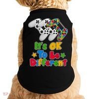 It's Ok To Be Different Autism Awareness Video Gamer  Doggie Tank thumb 0