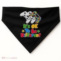 It's Ok To Be Different Autism Awareness Video Gamer  USA-Made Doggie Bandana thumb 0