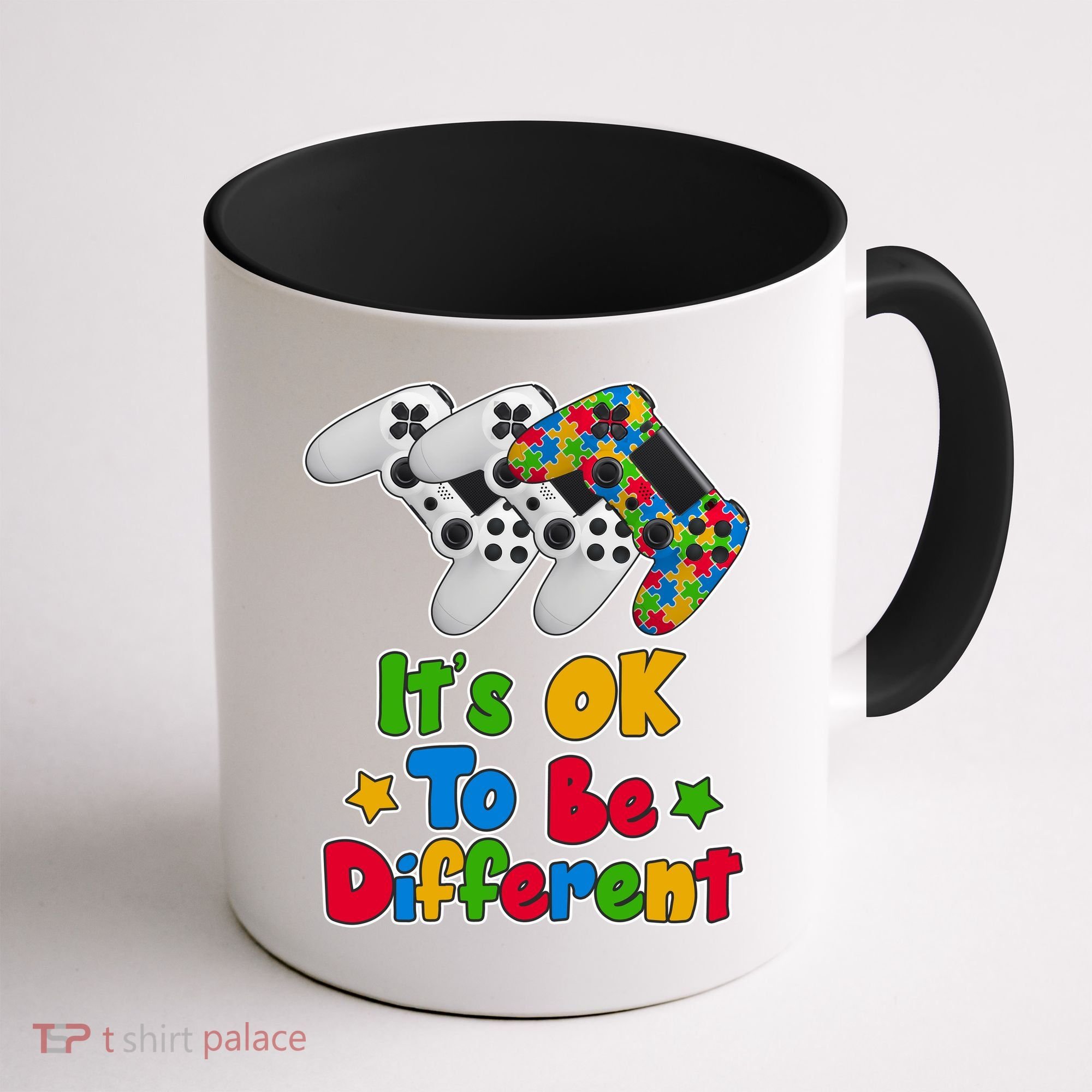 It's Ok To Be Different Autism Awareness Video Gamer  Coffee Mug