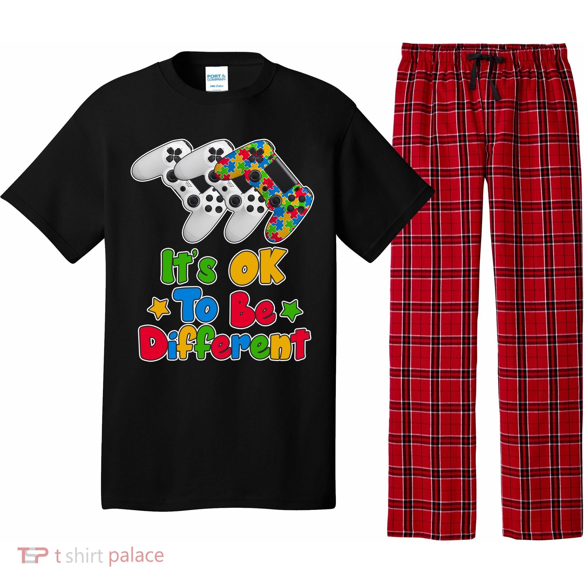 It's Ok To Be Different Autism Awareness Video Gamer  Pajama Set