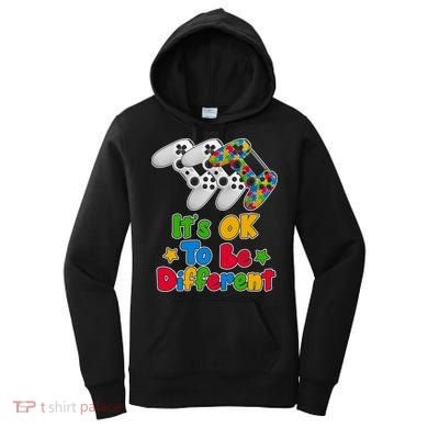 It's Ok To Be Different Autism Awareness Video Gamer  Women's Hoodie
