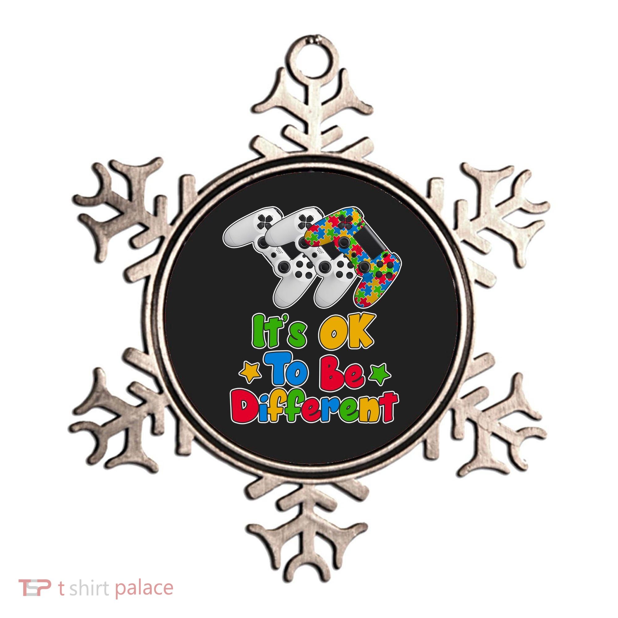 It's Ok To Be Different Autism Awareness Video Gamer  Ornament
