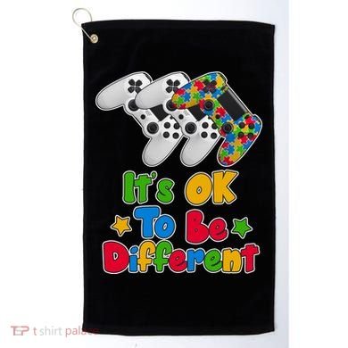 It's Ok To Be Different Autism Awareness Video Gamer  Golf Towel