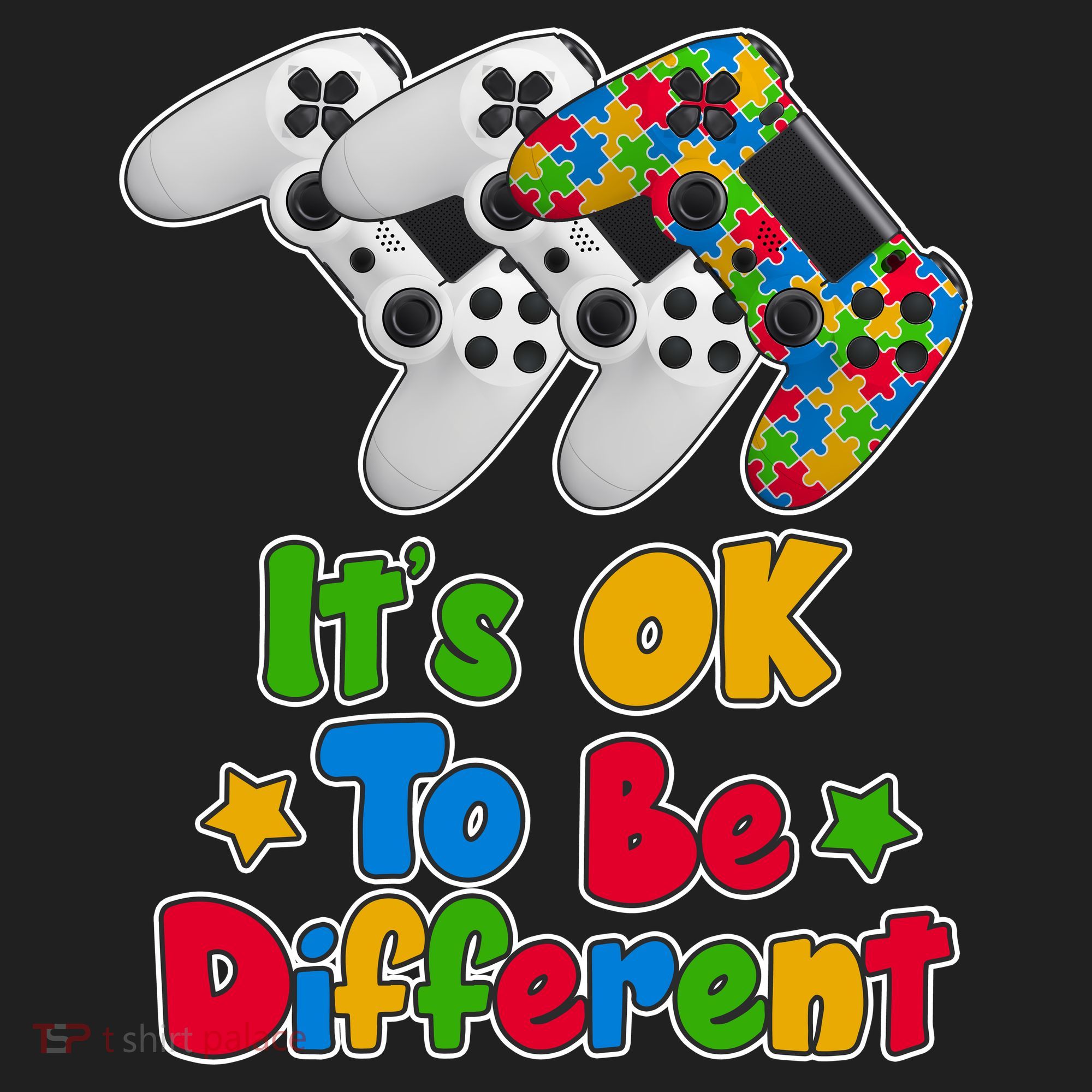 It's Ok To Be Different Autism Awareness Video Gamer  Golf Towel