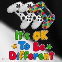 It's Ok To Be Different Autism Awareness Video Gamer  Toddler Fine Jersey T-Shirt thumb 2