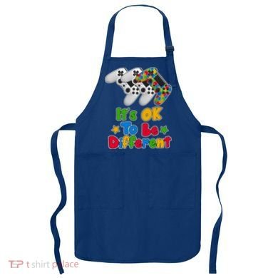 It's Ok To Be Different Autism Awareness Video Gamer  Apron