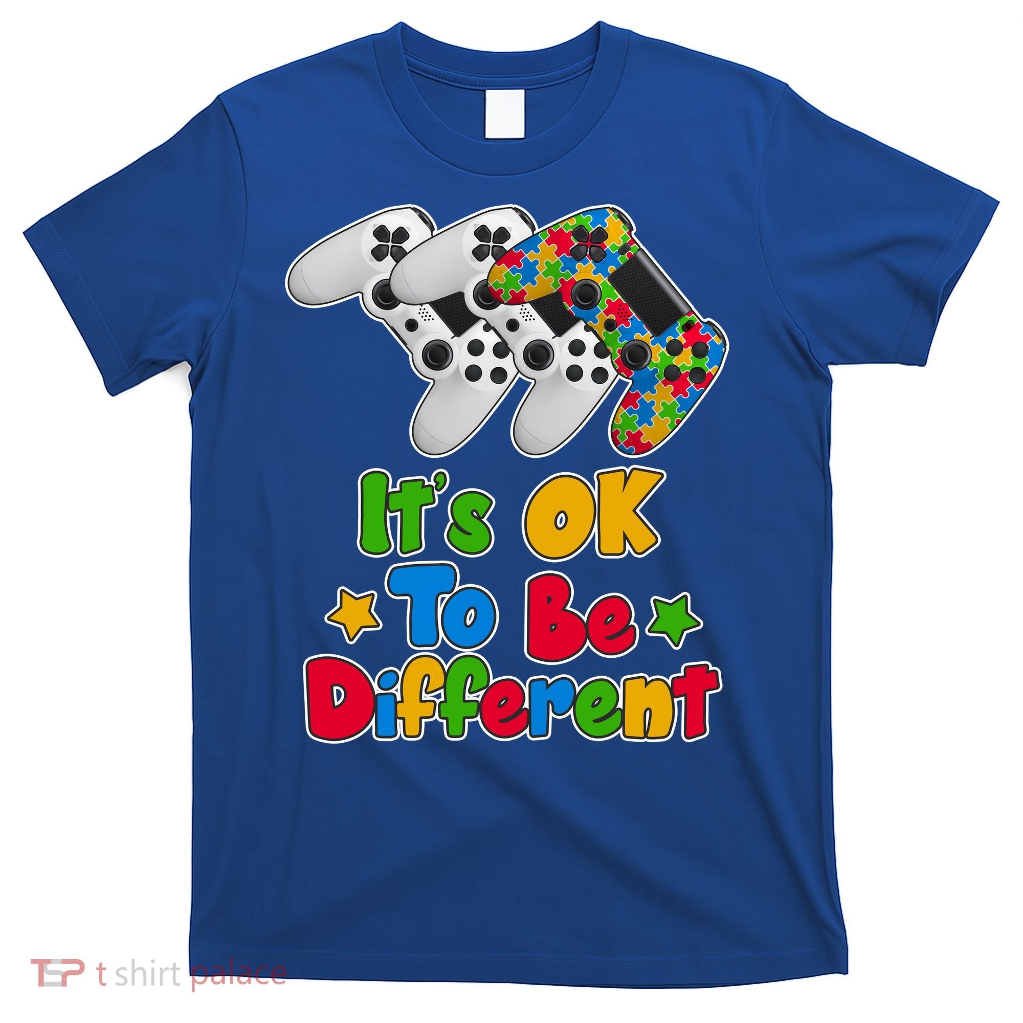 It's Ok To Be Different Autism Awareness Video Gamer  T-Shirt