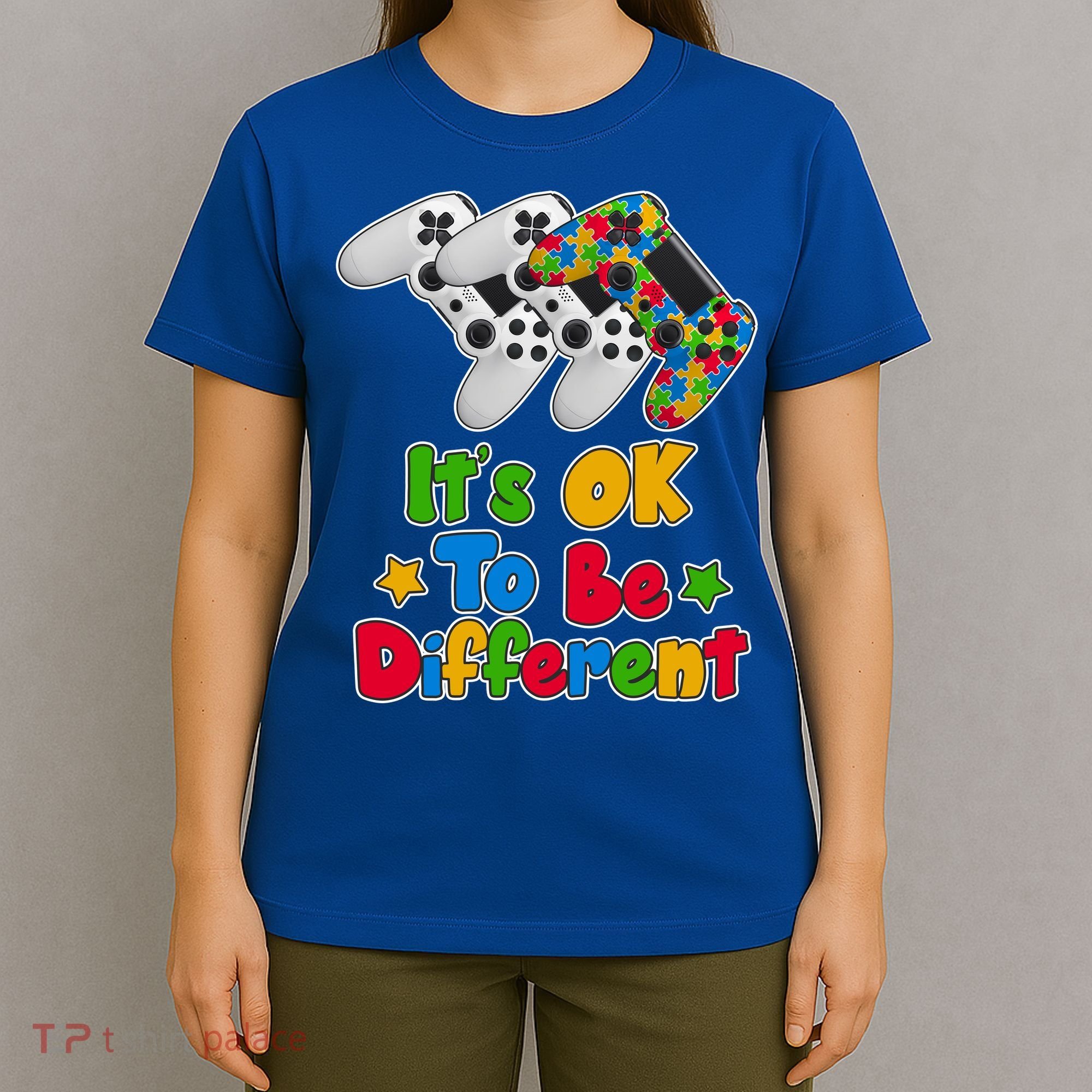 It's Ok To Be Different Autism Awareness Video Gamer  T-Shirt