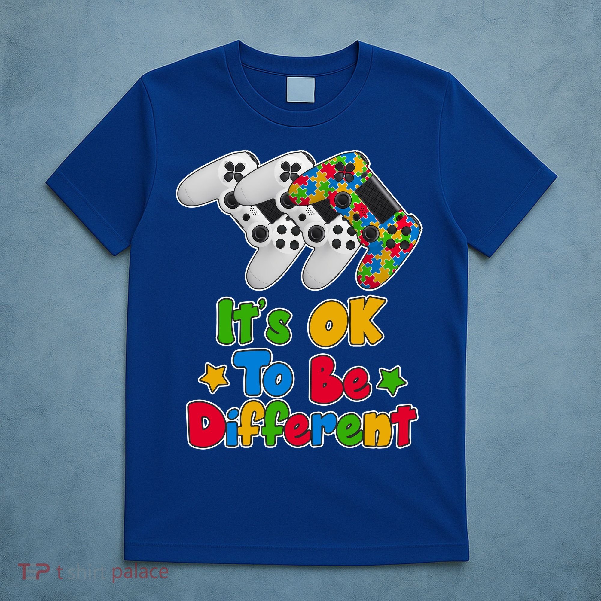 It's Ok To Be Different Autism Awareness Video Gamer  T-Shirt