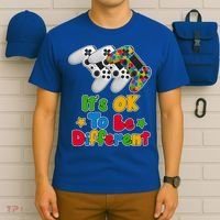 It's Ok To Be Different Autism Awareness Video Gamer  T-Shirt thumb 6