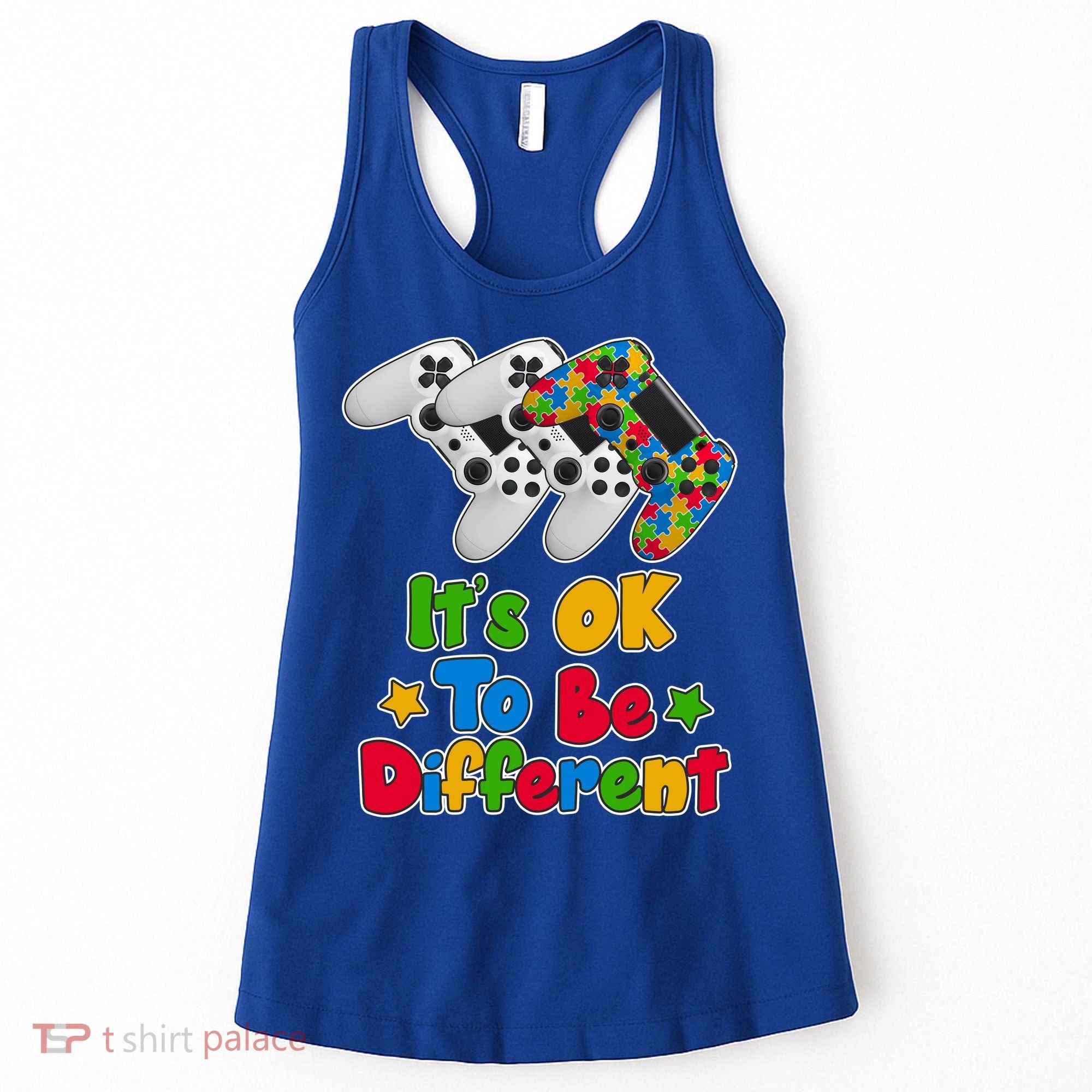 It's Ok To Be Different Autism Awareness Video Gamer  Women's Tank Top