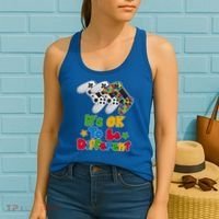 It's Ok To Be Different Autism Awareness Video Gamer  Women's Tank Top thumb 2