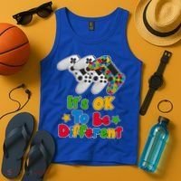 It's Ok To Be Different Autism Awareness Video Gamer  Tank Top thumb 4