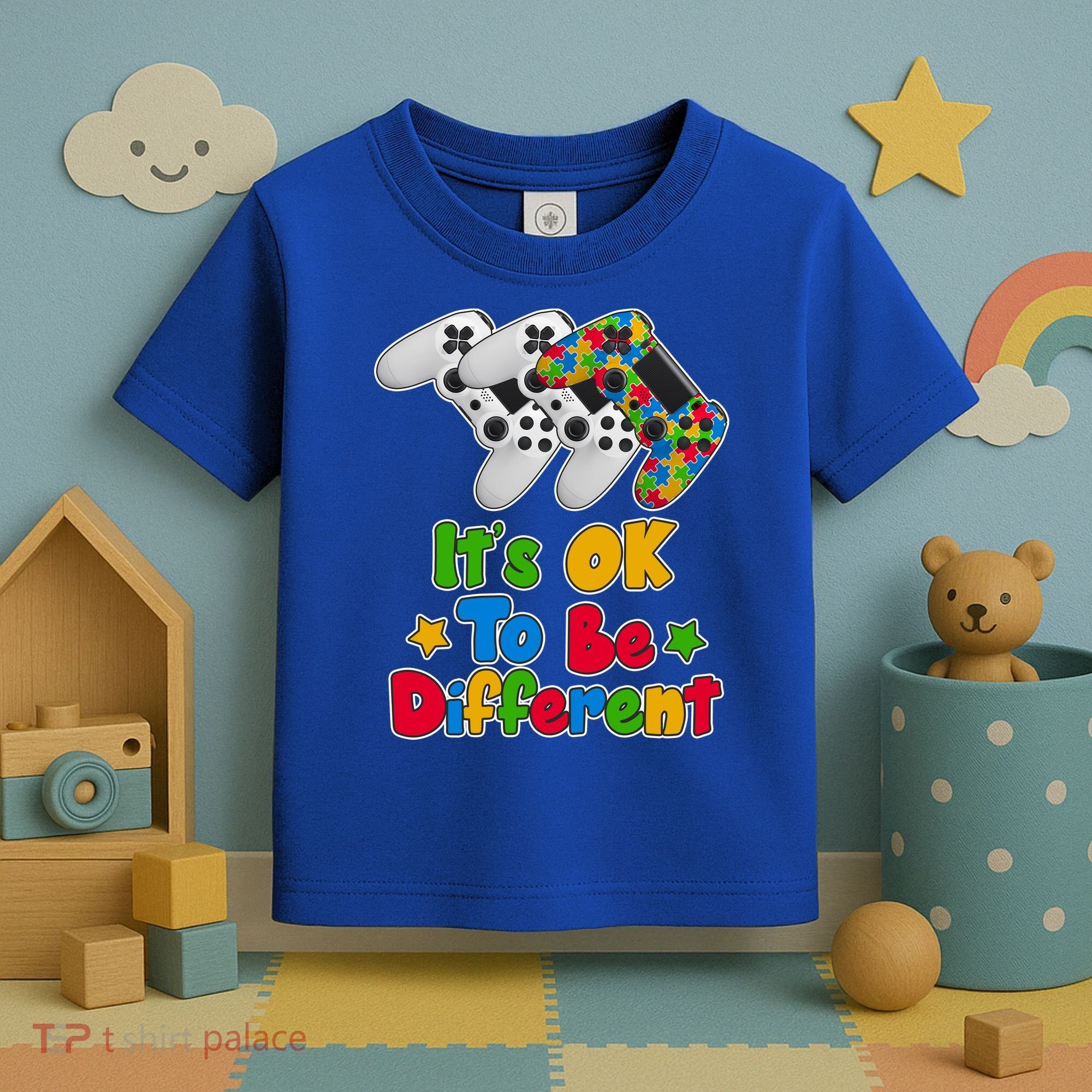 It's Ok To Be Different Autism Awareness Video Gamer  Toddler T-Shirt