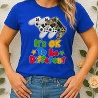 It's Ok To Be Different Autism Awareness Video Gamer  Women's T-Shirt thumb 2