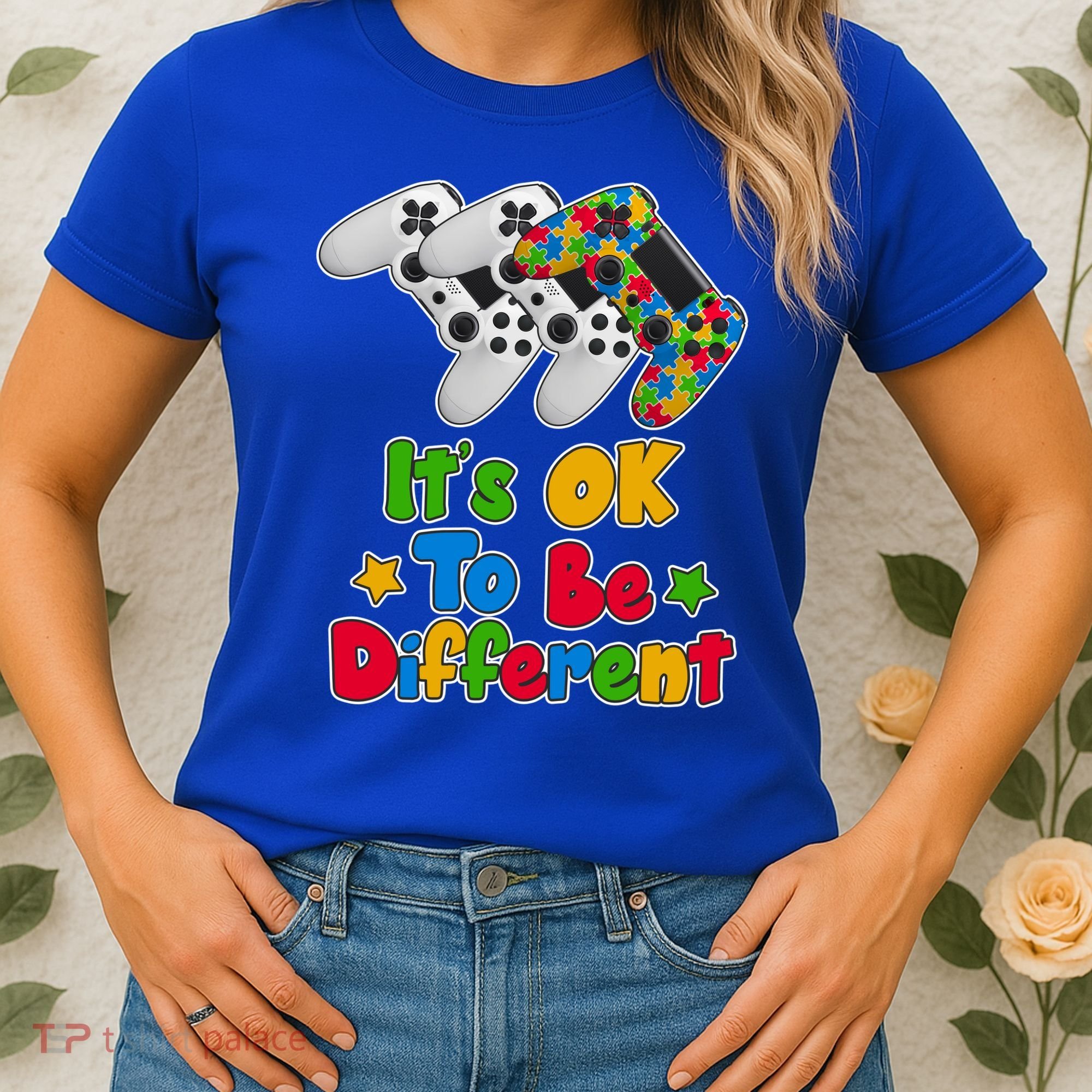 It's Ok To Be Different Autism Awareness Video Gamer  Women's T-Shirt