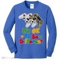 It's Ok To Be Different Autism Awareness Video Gamer  Kids Long Sleeve Shirt thumb 0