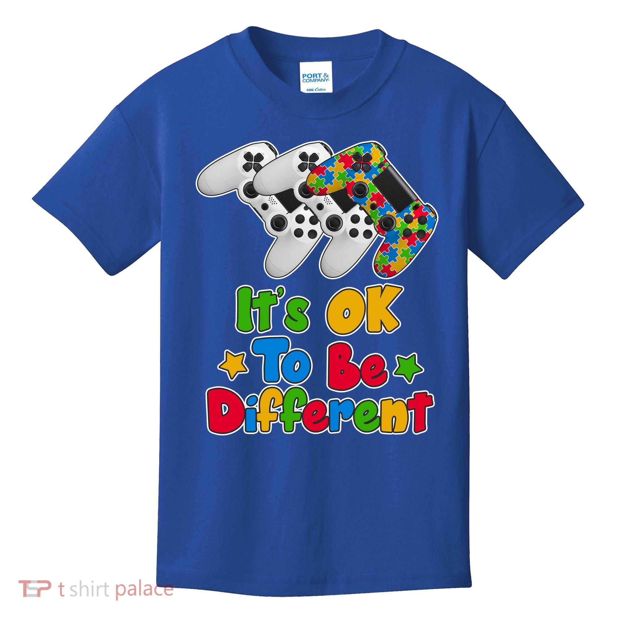 It's Ok To Be Different Autism Awareness Video Gamer  Kids T-Shirt