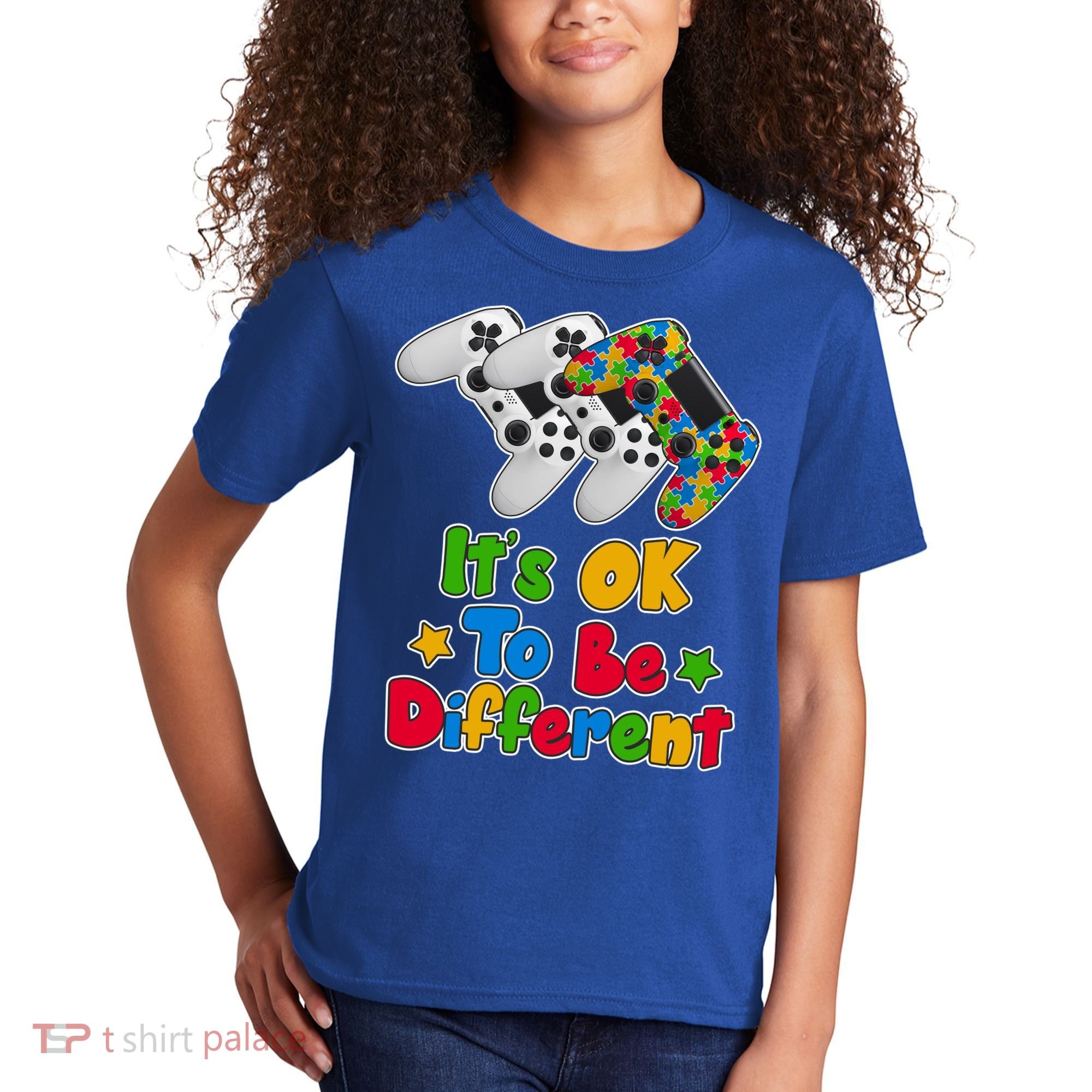 It's Ok To Be Different Autism Awareness Video Gamer  Kids T-Shirt