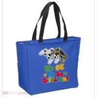 It's Ok To Be Different Autism Awareness Video Gamer  Tote Bag thumb 2