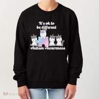 It's Ok To Be Different Autism Unicorn Puzzle Women's Sweatshirt thumb 0