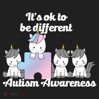 It's Ok To Be Different Autism Unicorn Puzzle Women's Sweatshirt thumb 2