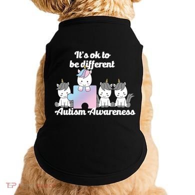 It's Ok To Be Different Autism Unicorn Puzzle Doggie Tank