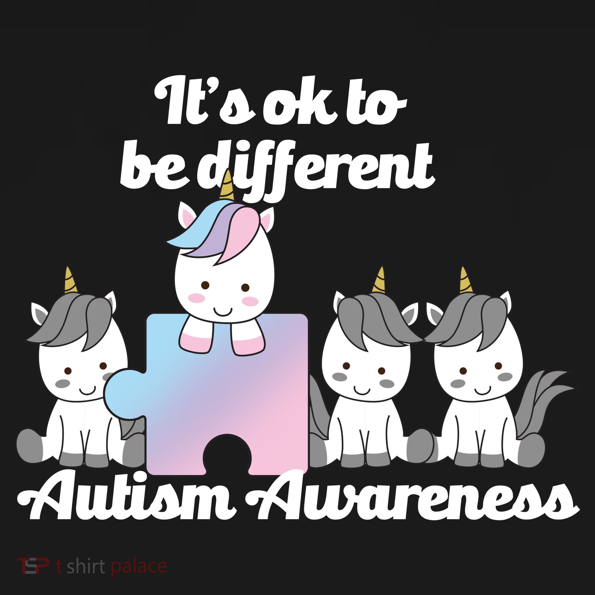 It's Ok To Be Different Autism Unicorn Puzzle Bucket Hat