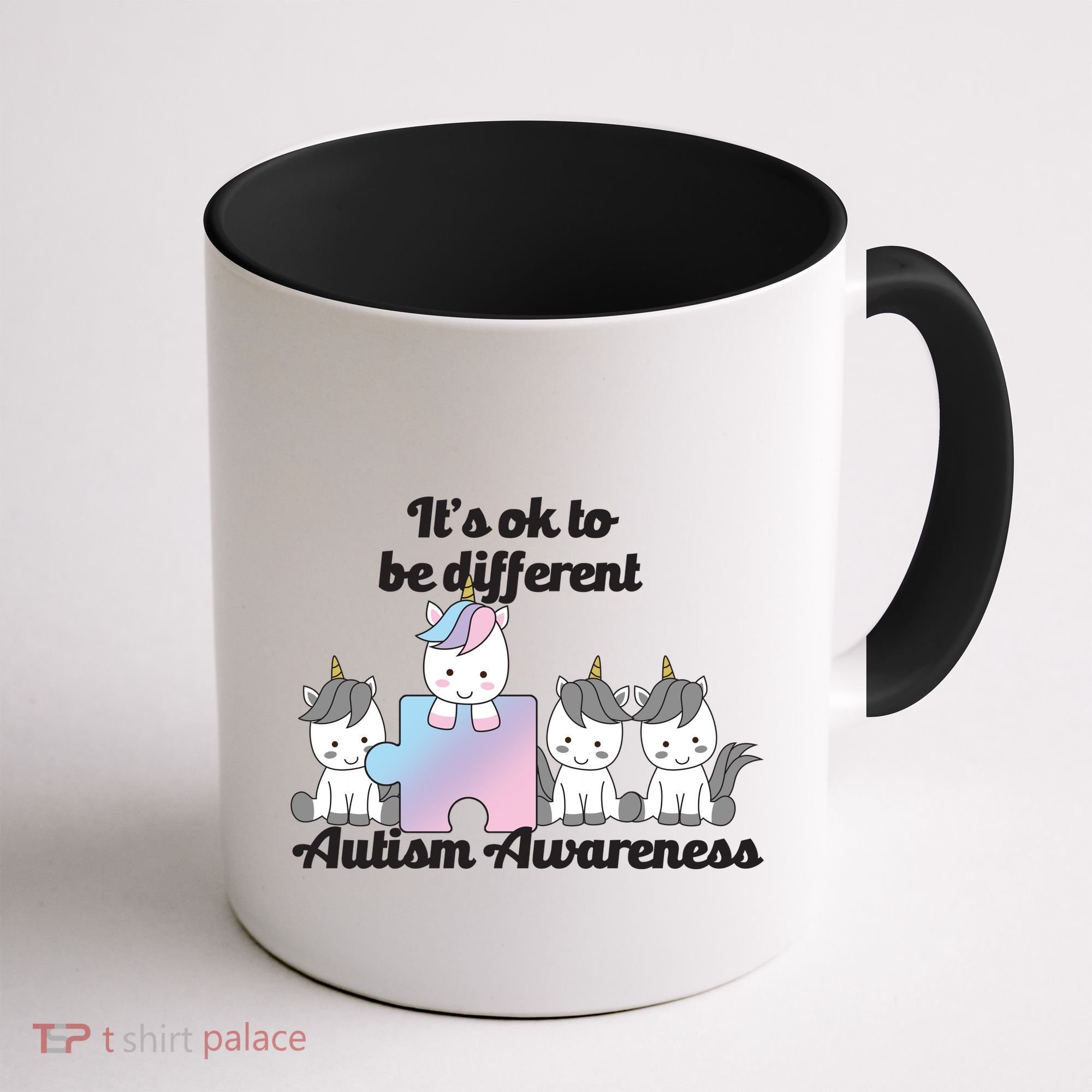 It's Ok To Be Different Autism Unicorn Puzzle Coffee Mug