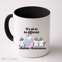 It's Ok To Be Different Autism Unicorn Puzzle Coffee Mug thumb 0