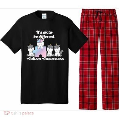It's Ok To Be Different Autism Unicorn Puzzle Pajama Set