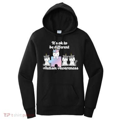 It's Ok To Be Different Autism Unicorn Puzzle Women's Hoodie