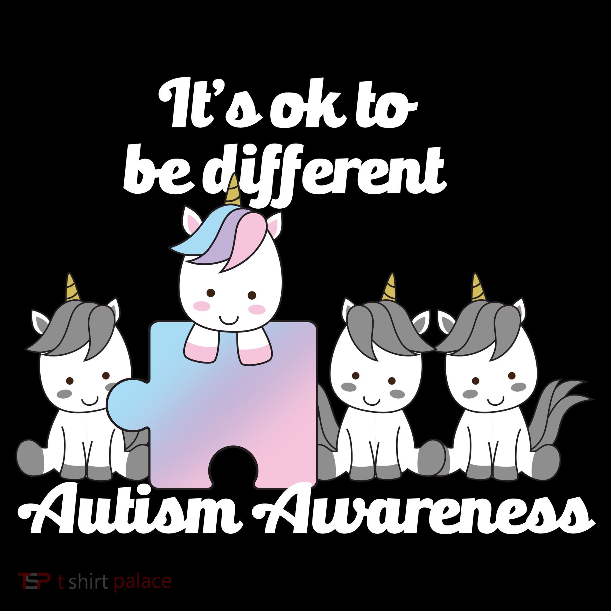 It's Ok To Be Different Autism Unicorn Puzzle Ornament