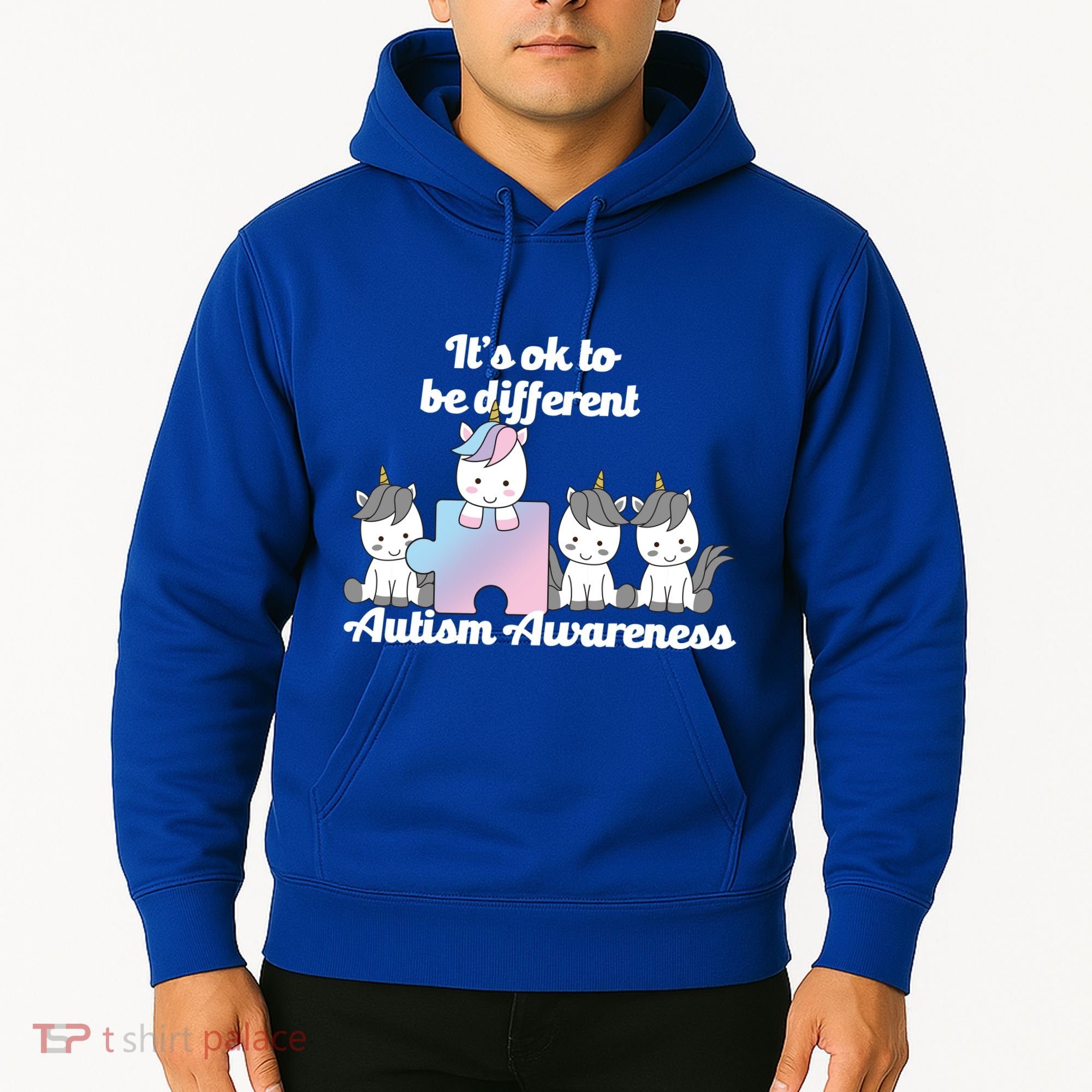 It's Ok To Be Different Autism Unicorn Puzzle Hoodie