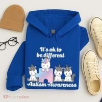 It's Ok To Be Different Autism Unicorn Puzzle Hoodie thumb 4