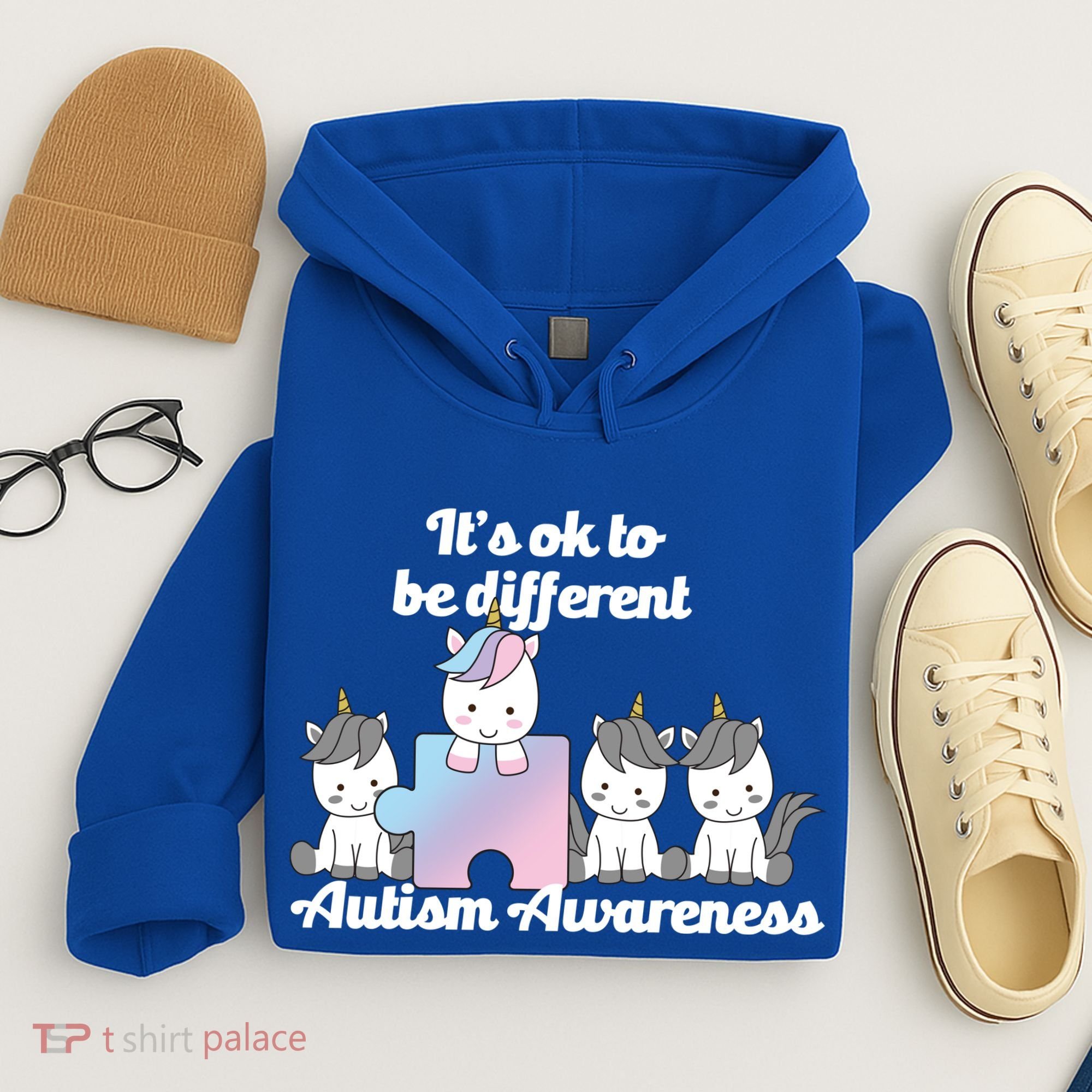 It's Ok To Be Different Autism Unicorn Puzzle Hoodie