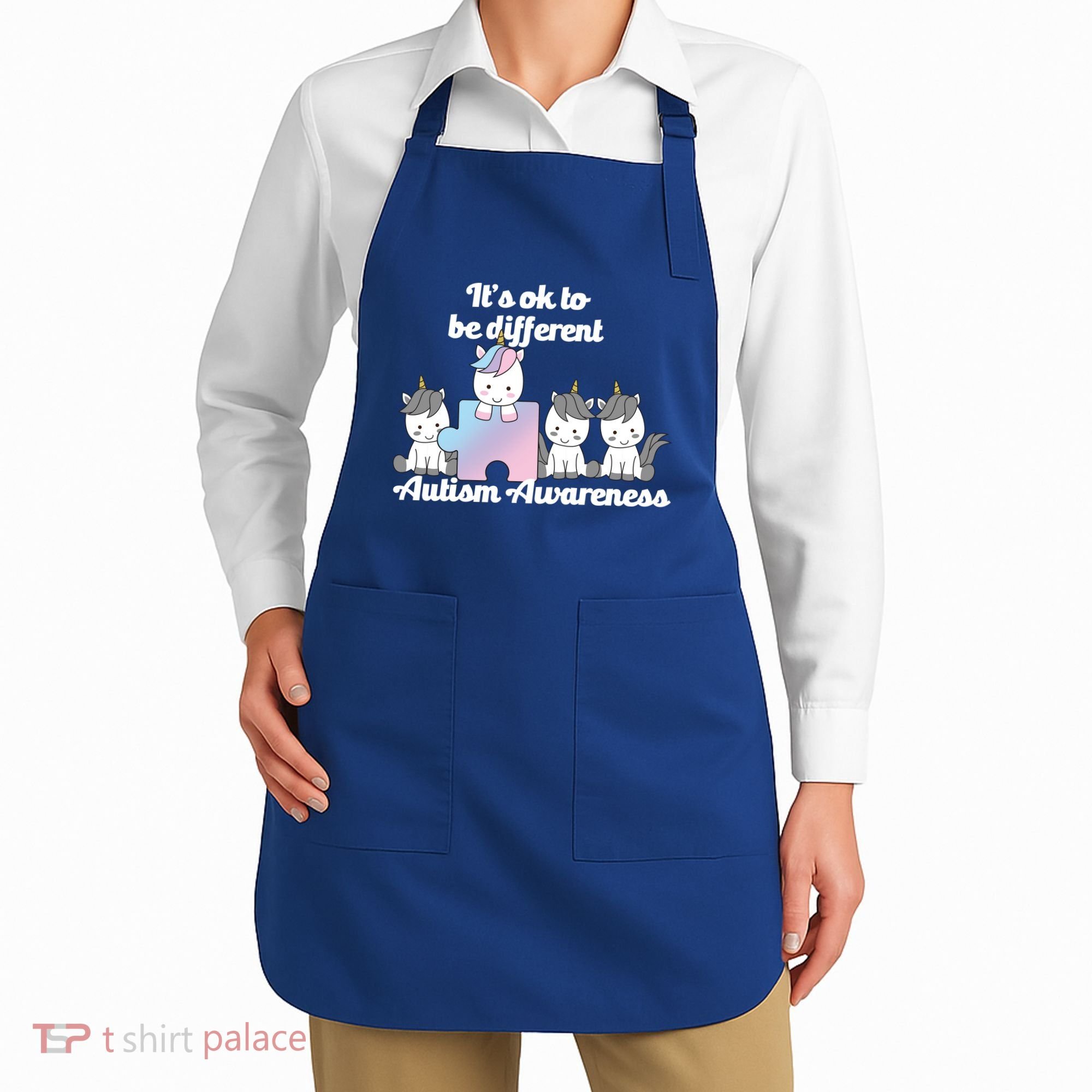 It's Ok To Be Different Autism Unicorn Puzzle Apron