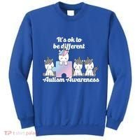 It's Ok To Be Different Autism Unicorn Puzzle Sweatshirt thumb 0